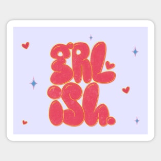 Girlish lettering Magnet
